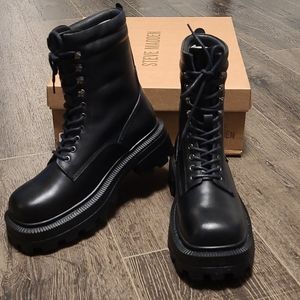 NEW Steve Madden RAMON Black Leather Size 11